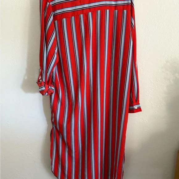Umgee Red and Blue Striped dress - Picture 2 of 5